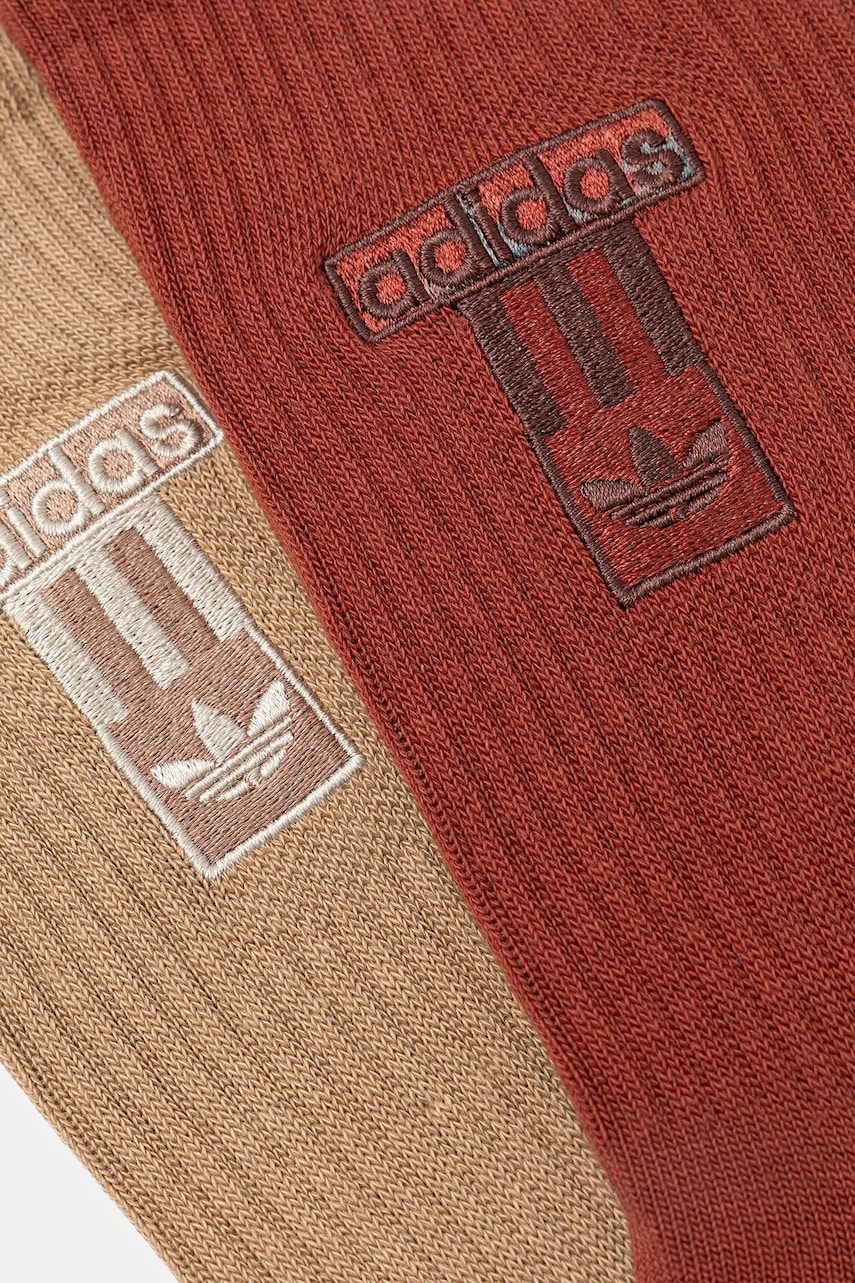 Носки adidas Originals Adibreak 2 шт цвет коричневый JX5196 Носки adidas Originals Adibreak 2 шт цвет коричневый JX5196