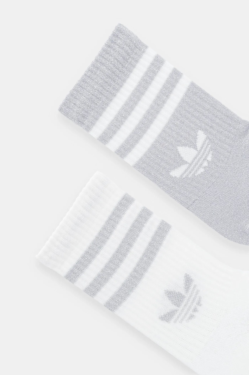 Носки adidas Originals 3-Stripes 2 шт цвет белый JX5204