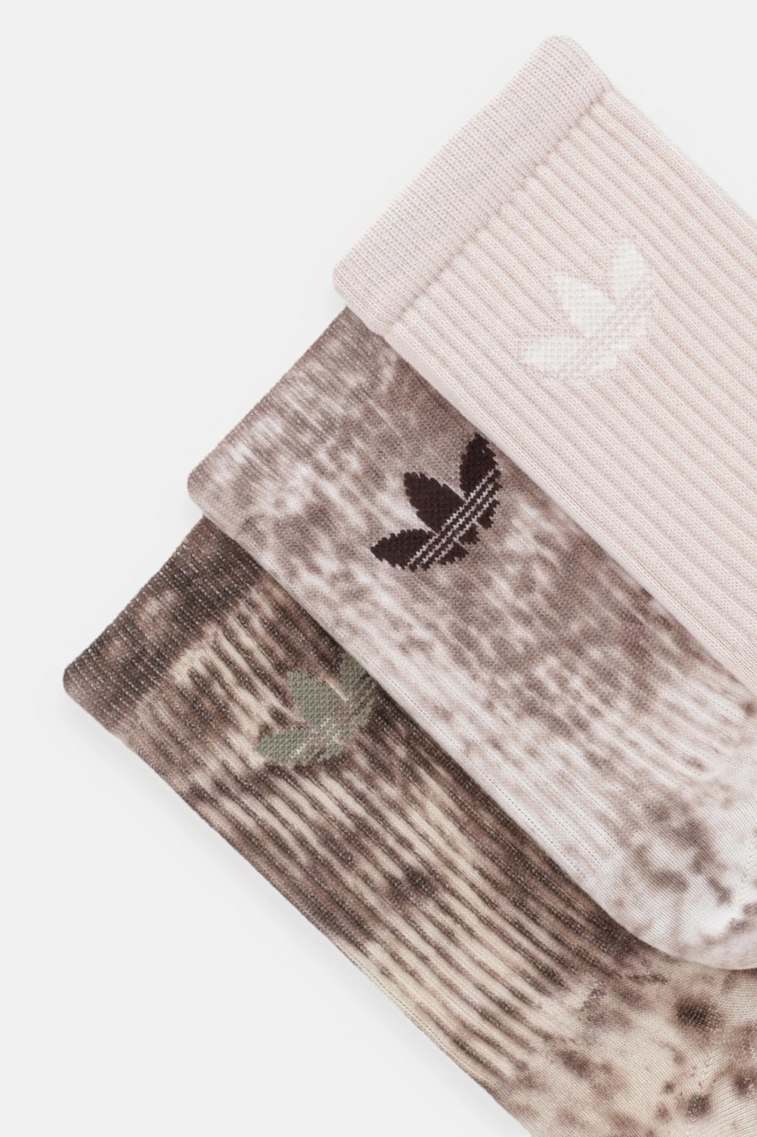 Носки adidas Originals Tie Dye Cr S 3 шт цвет розовый JY0237