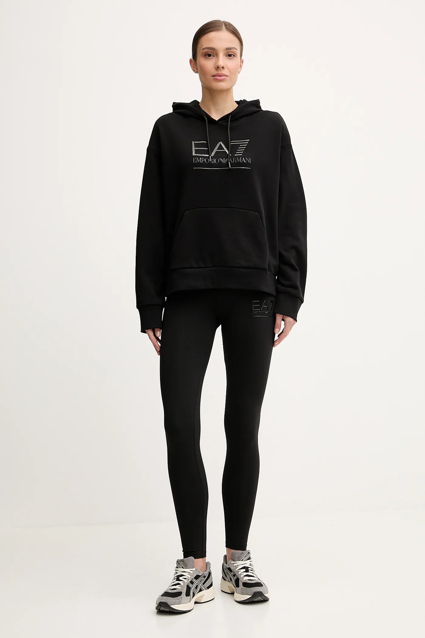 Леггинсы EA7 Emporio Armani цвет чёрный с принтом AF12484.7W000426