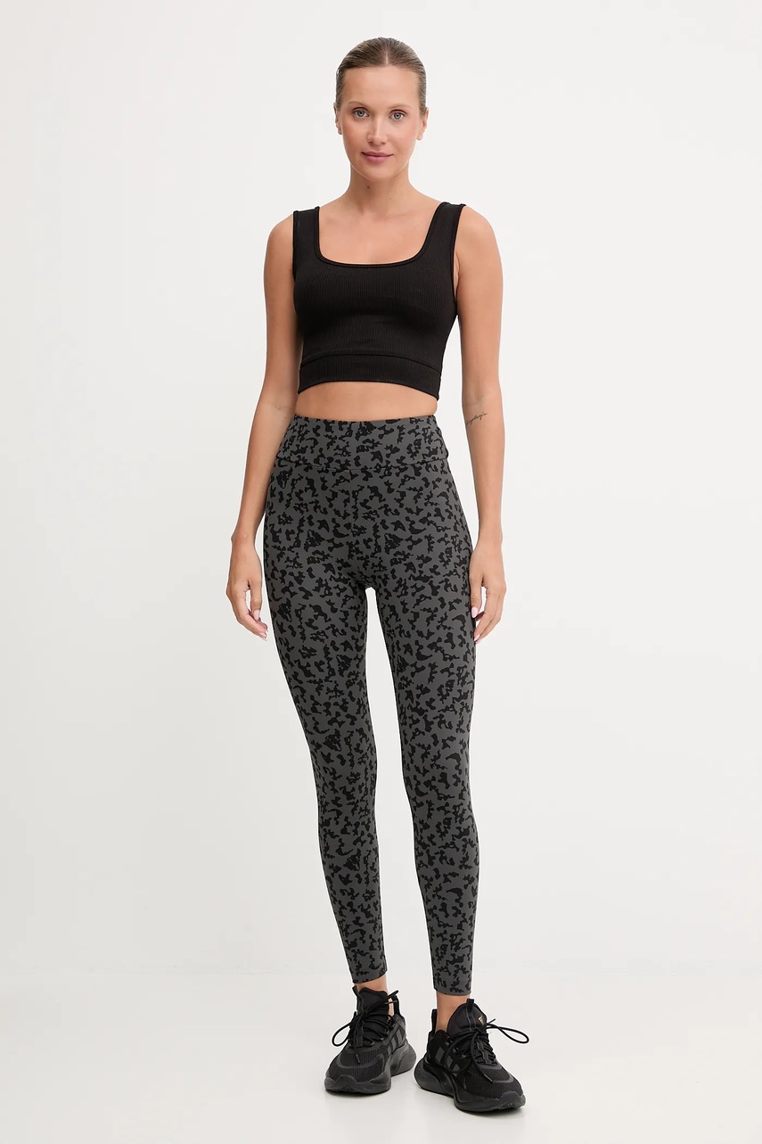 Тренировочные леггинсы EA7 Emporio Armani цвет чёрный узор AF15565.7W000564