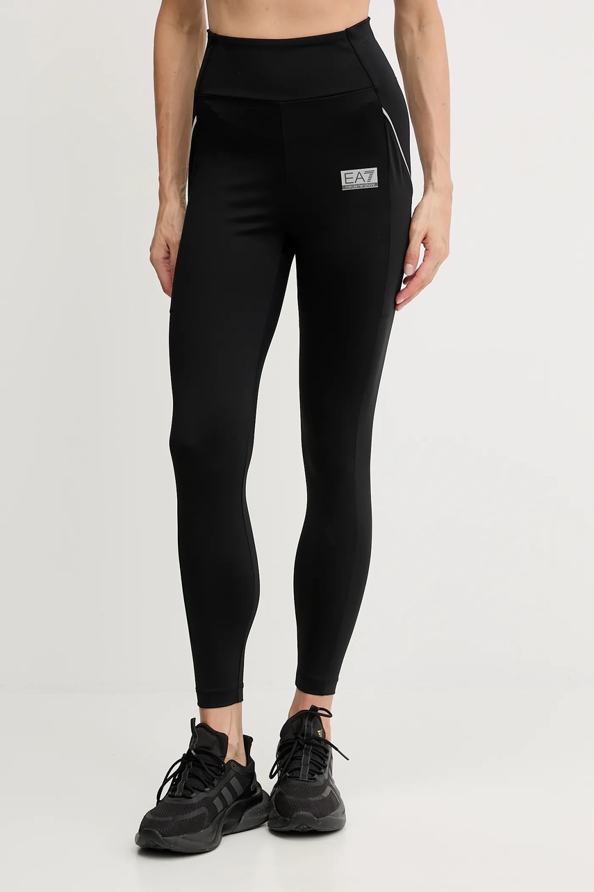 Levně Tréninkové legíny EA7 Emporio Armani dámské, černá barva, AF13534.7W000594