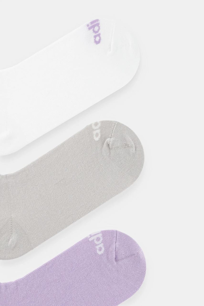 Носки adidas 3 шт цвет фиолетовый JL6120