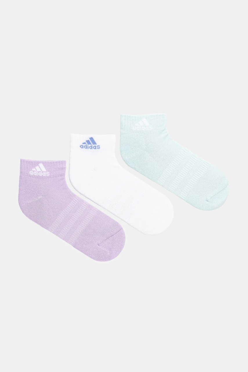Levně Ponožky adidas 3-pack dámské, bílá barva, JW2769