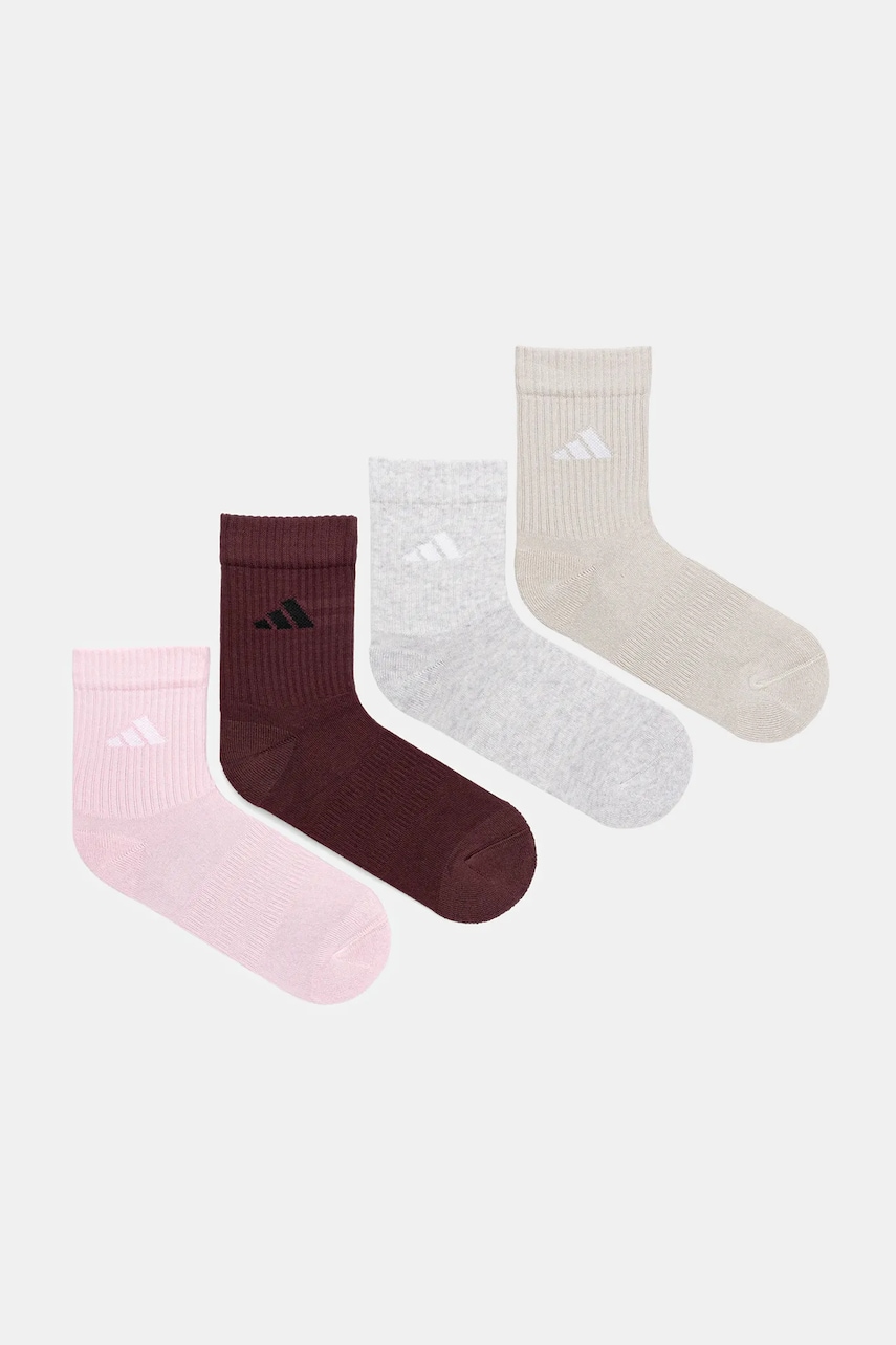 Levně Ponožky adidas 6-pack dámské, červená barva, JW6009