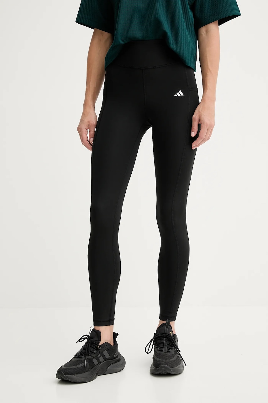 adidas Performance leggins de antrenament Optime culoarea negru, uni, JM3067