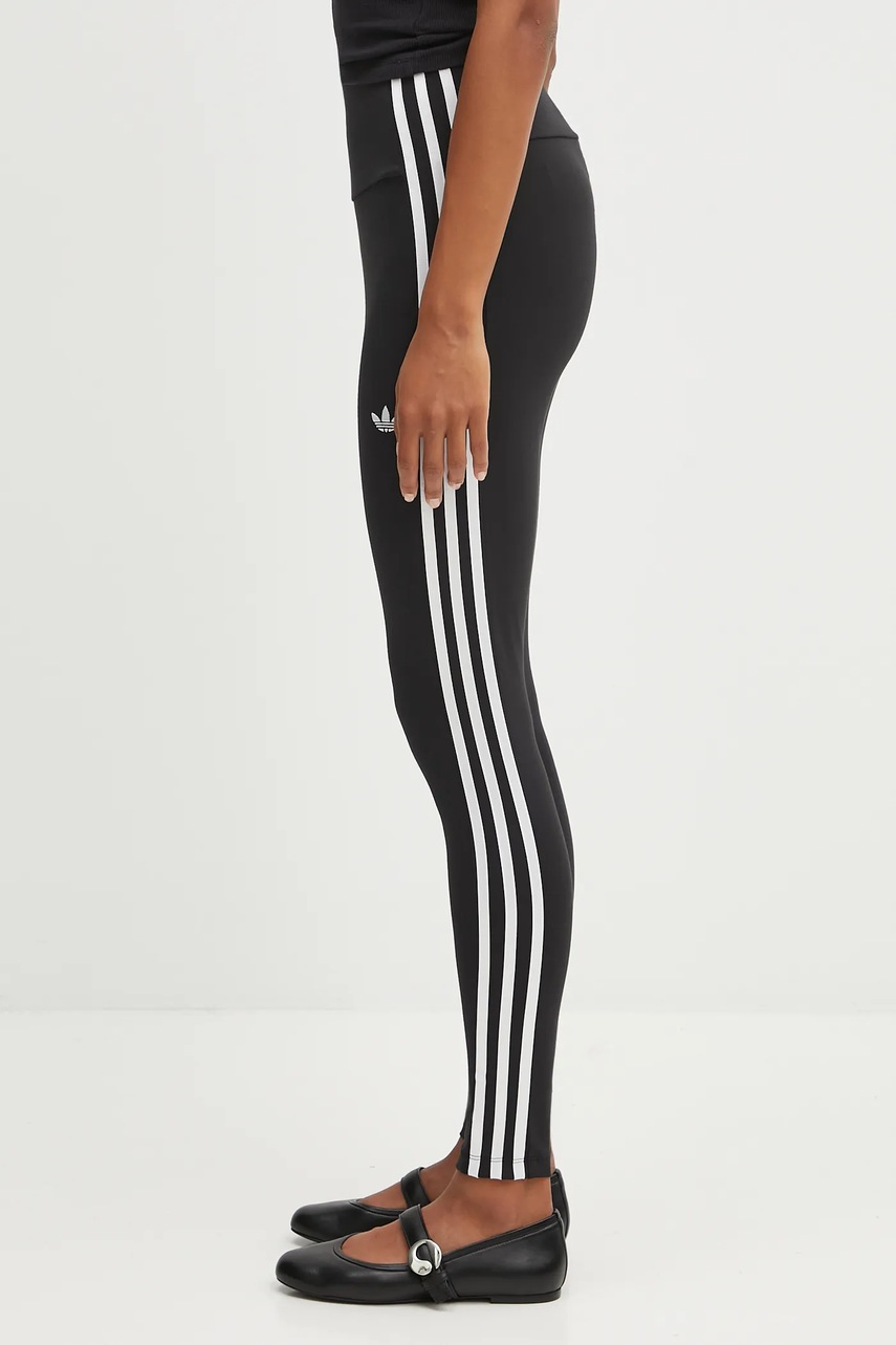 Legíny adidas Originals 3S Leggings Co dámské, černá barva, s aplikací, JX5242