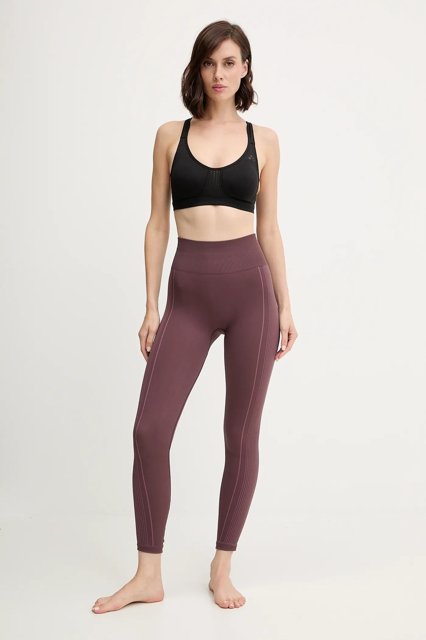 Леггинсы для йоги Hummel цвет бордовый узор 230429