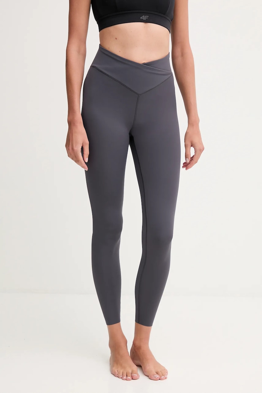 Hummel jambiere de yoga culoarea gri, uni, 230453