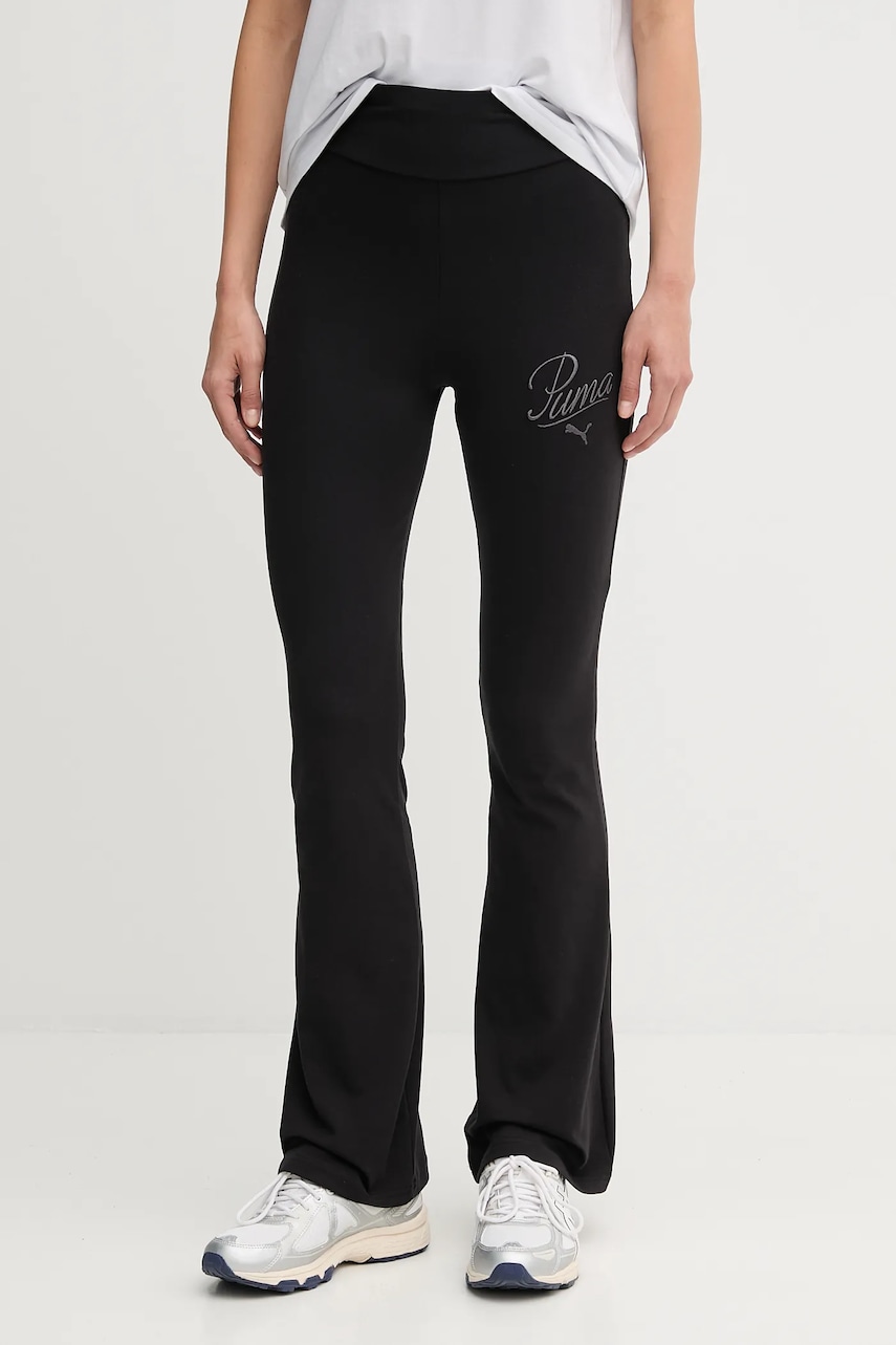 Puma colanți culoarea negru, cu imprimeu, 688075 - 0 | YEO