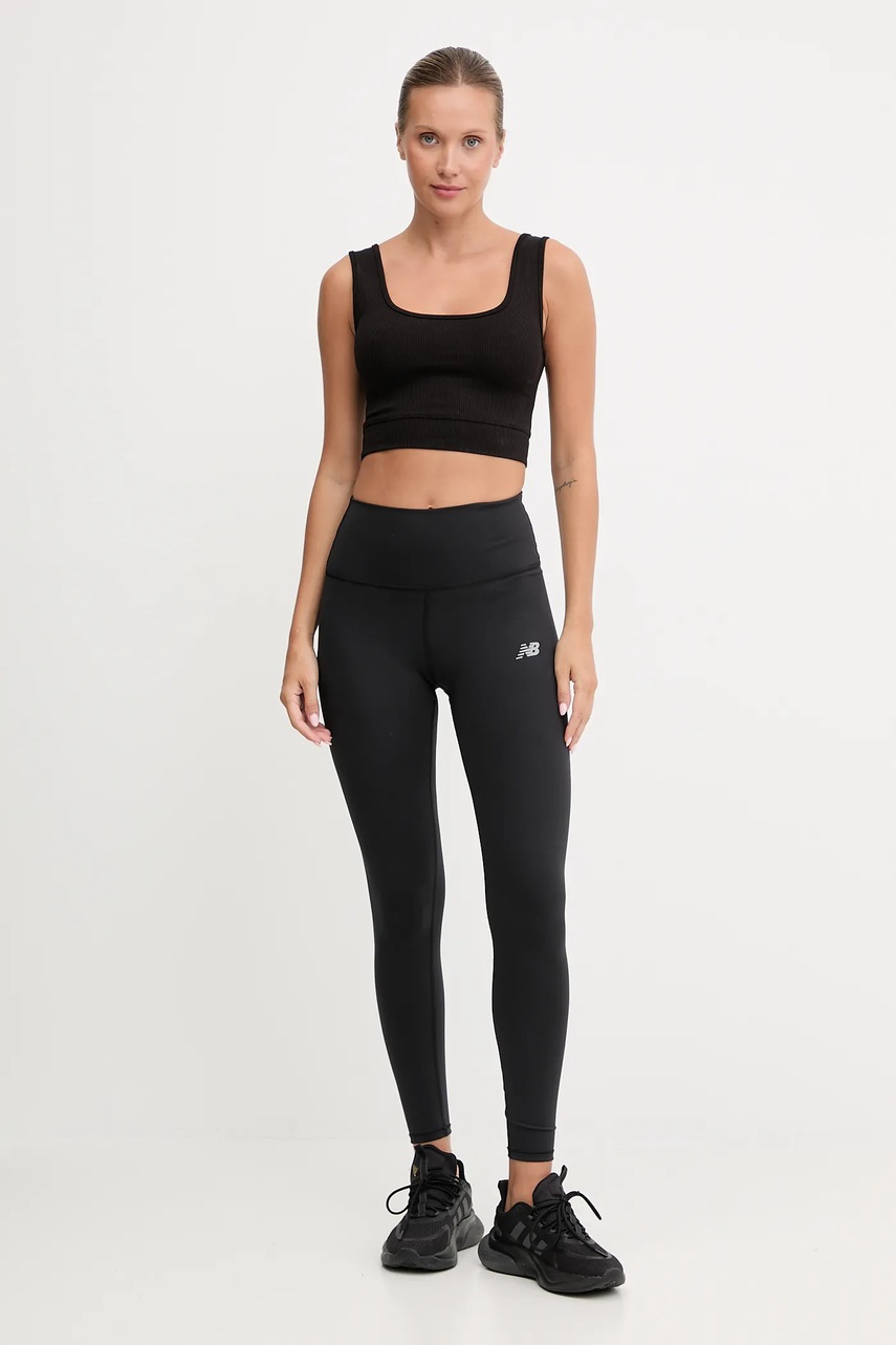 Κολάν προπόνησης New Balance χρώμα: μαύρο, WP51126BK φωτογραφία