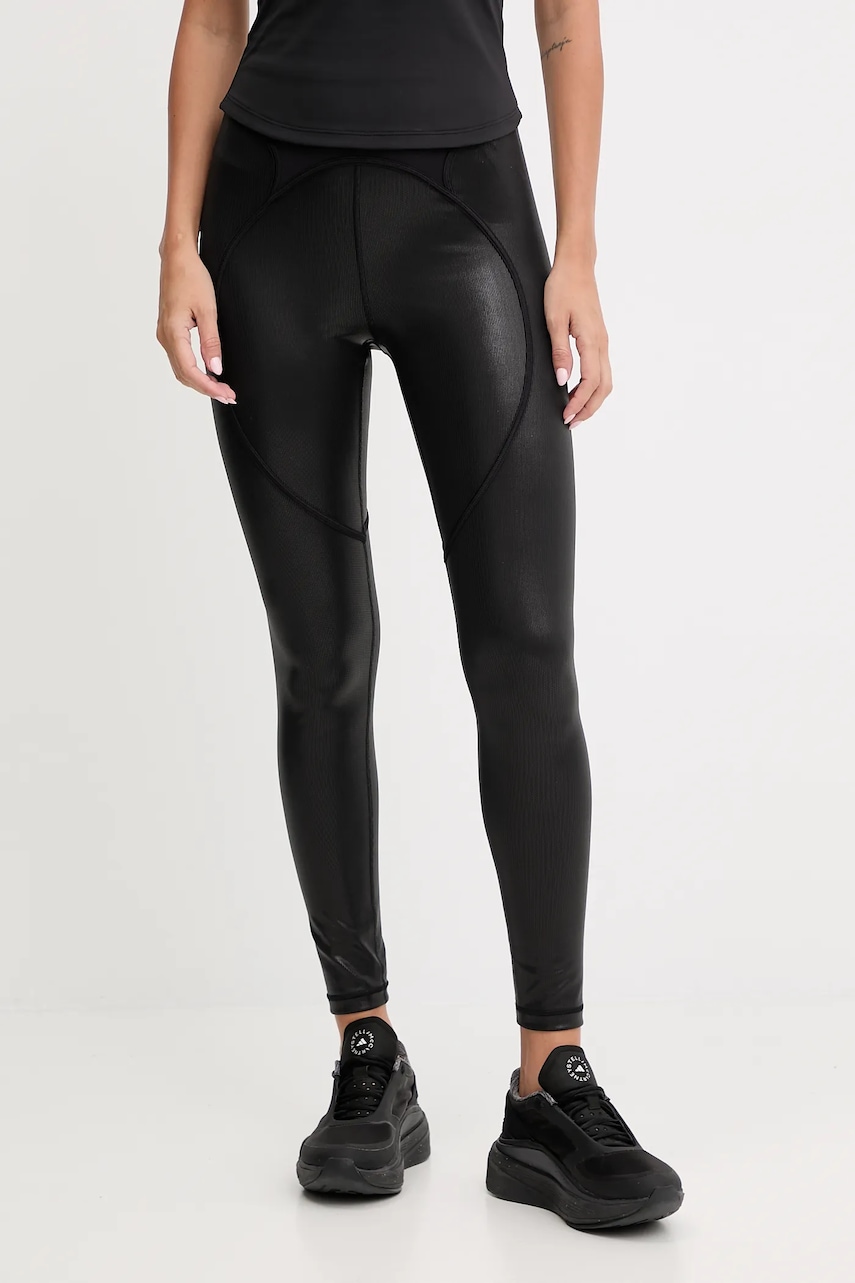 adidas by Stella McCartney leggins de antrenament TruePurpose culoarea negru, cu imprimeu, JM8458