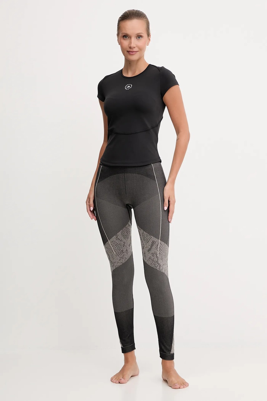 Леггинсы для йоги adidas by Stella McCartney цвет чёрный узор JW2002