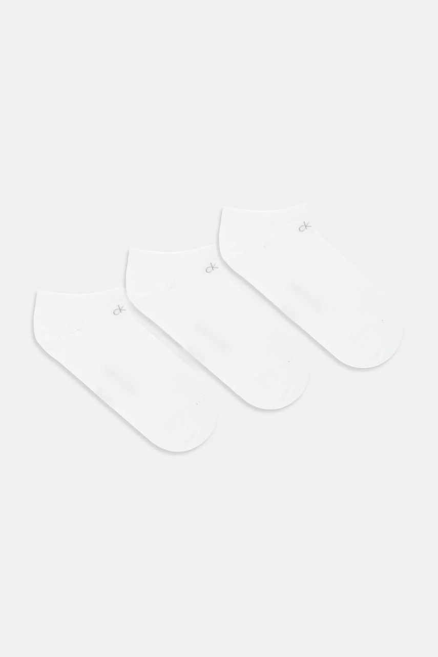 

Къси чорапи Calvin Klein (3 чифта) в бяло 701234369, Бял