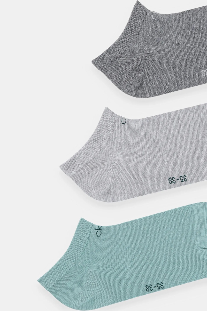 Короткие носки Calvin Klein 3 шт цвет зелёный 701234369