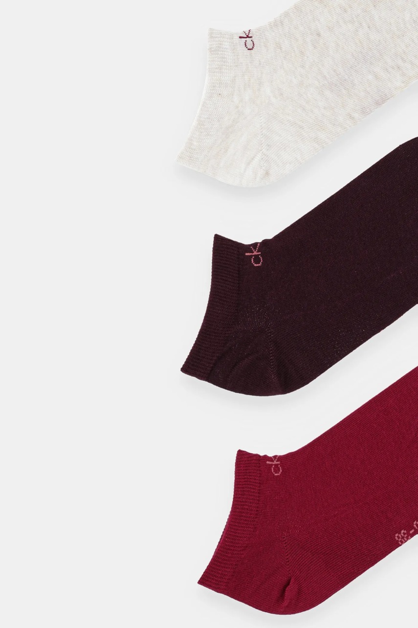 Короткие носки Calvin Klein 3 шт цвет бежевый 701234369