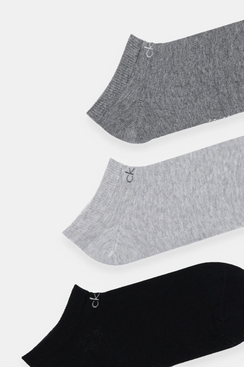 Короткие носки Calvin Klein 3 шт цвет серый 701234369