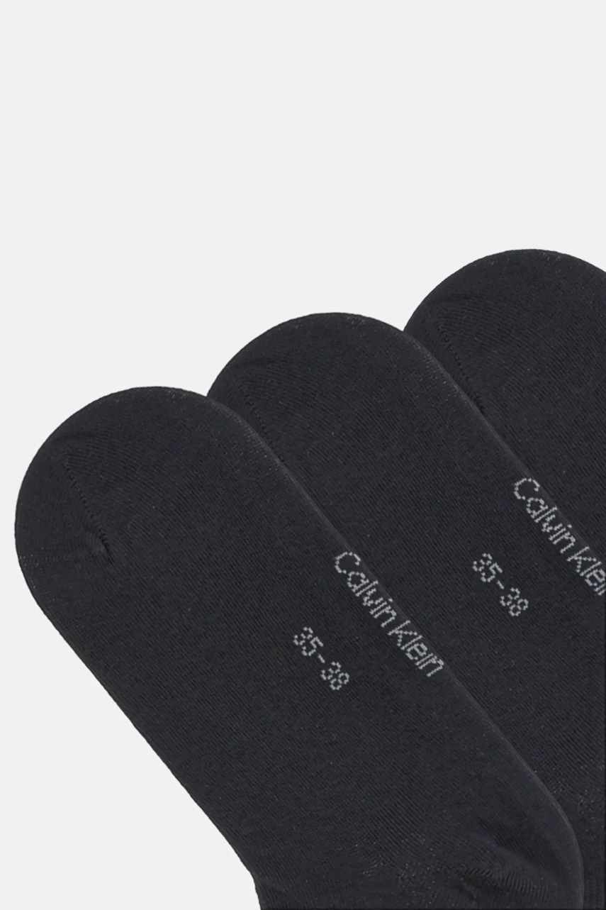Короткие носки Calvin Klein 3 шт цвет чёрный 701234369
