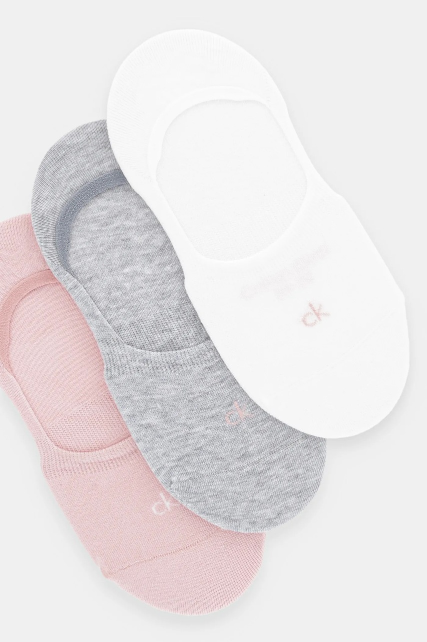 Короткие носки Calvin Klein 3 шт цвет розовый 701234370