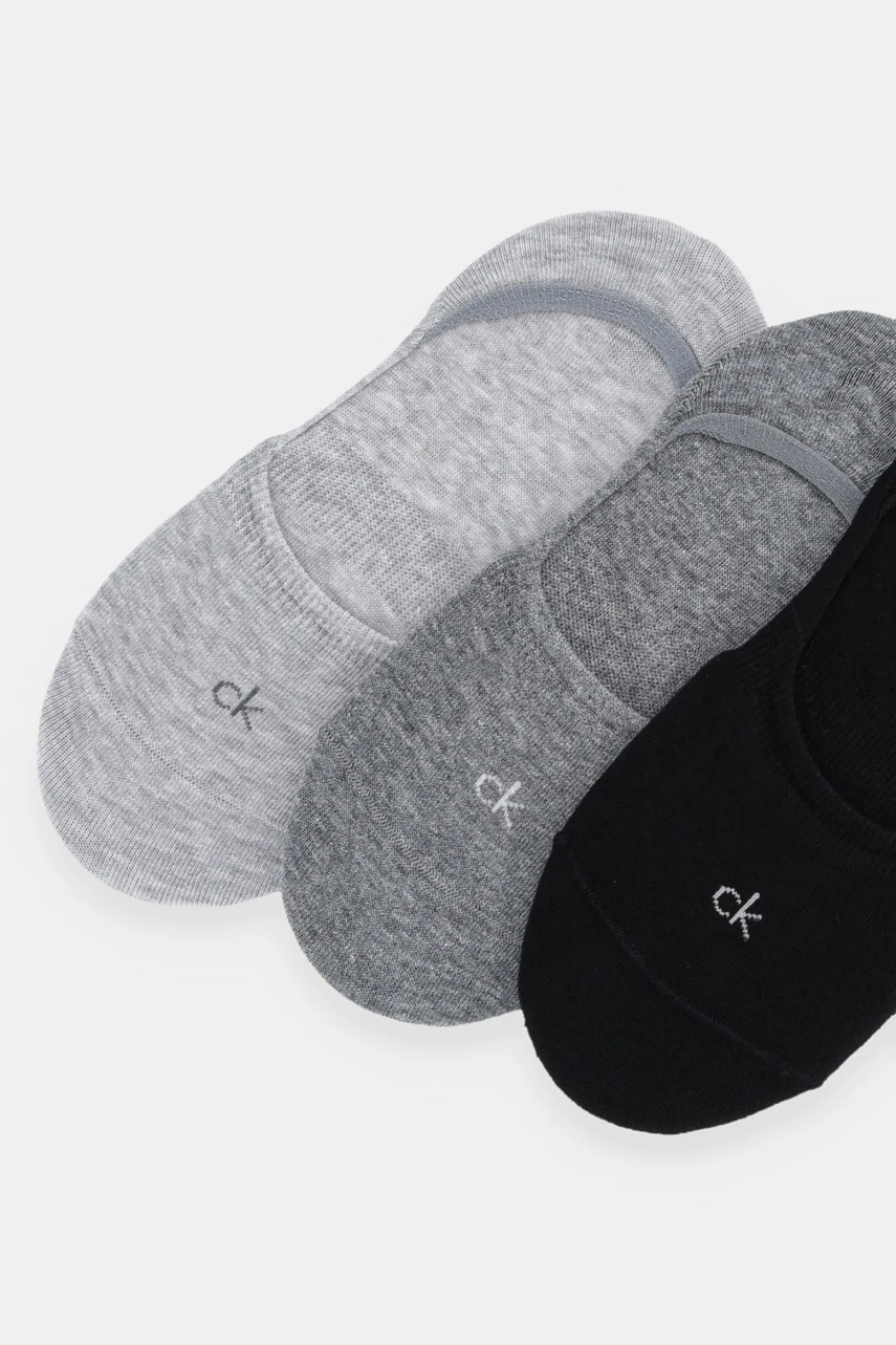Короткие носки Calvin Klein 3 шт цвет серый 701234370
