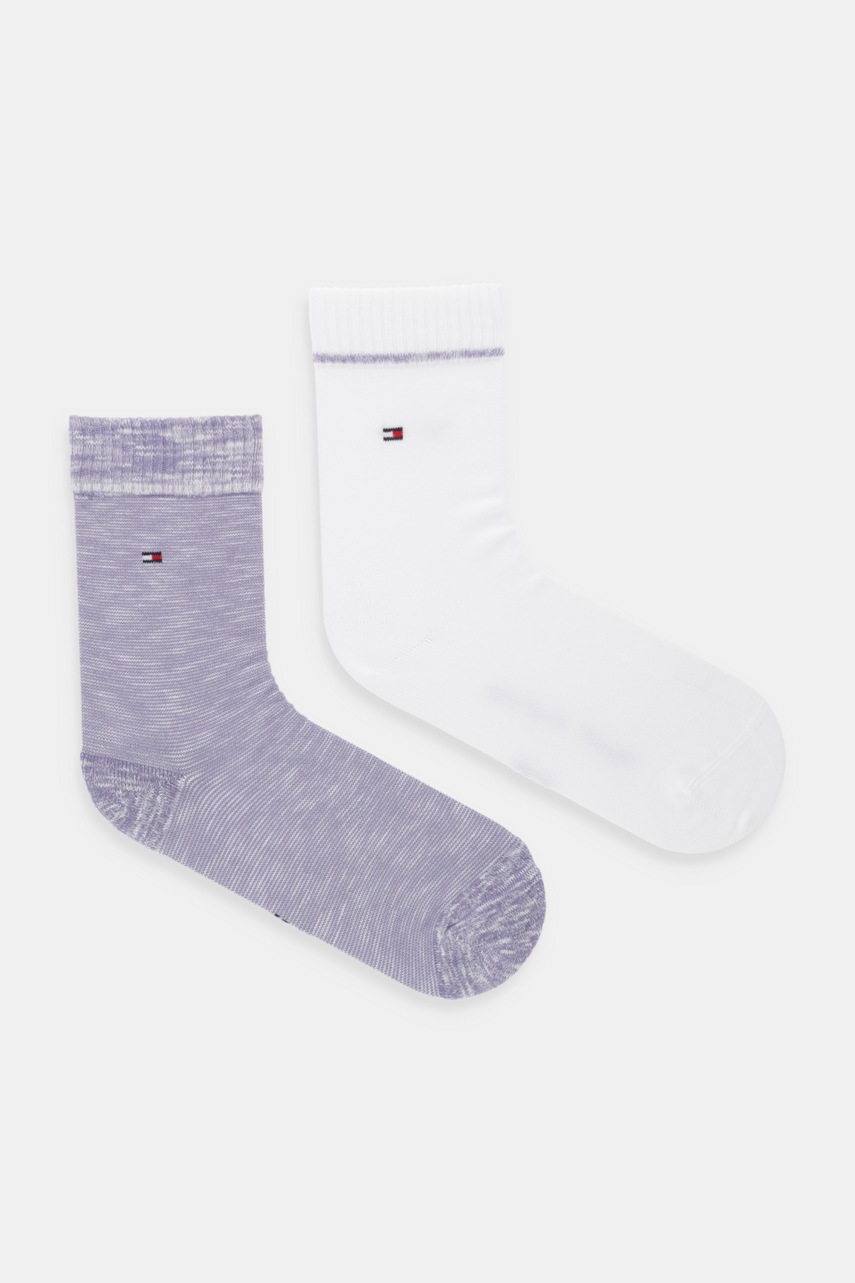 Levně Ponožky Tommy Hilfiger 2-pack fialová barva, 701236460