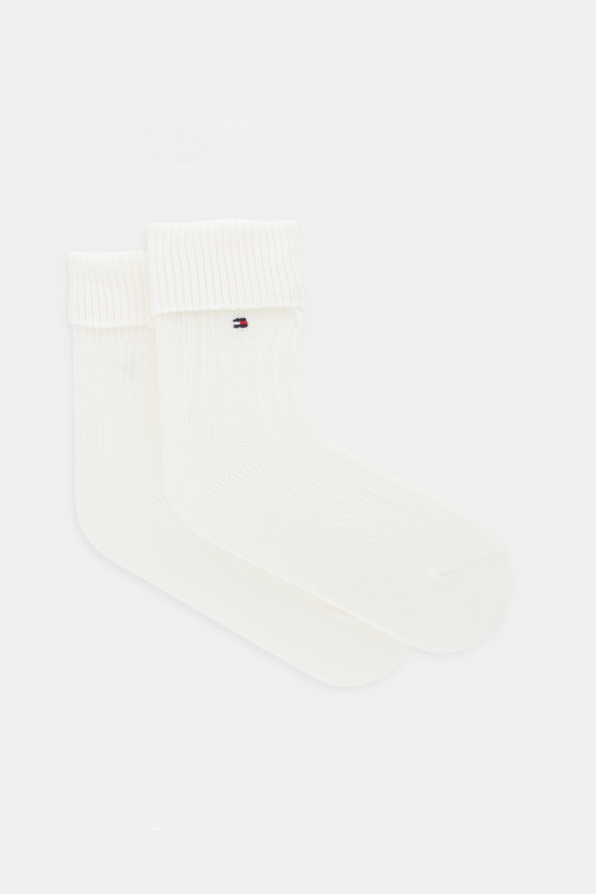 Levně Ponožky s příměsí vlny Tommy Hilfiger béžová barva, 701236462