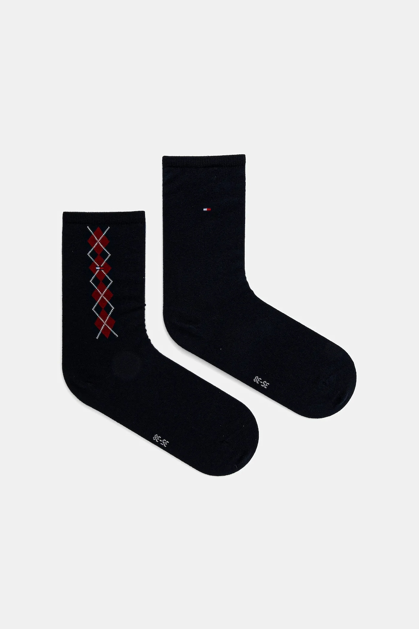 Levně Ponožky Tommy Hilfiger 2-pack tmavomodrá barva, 701236734
