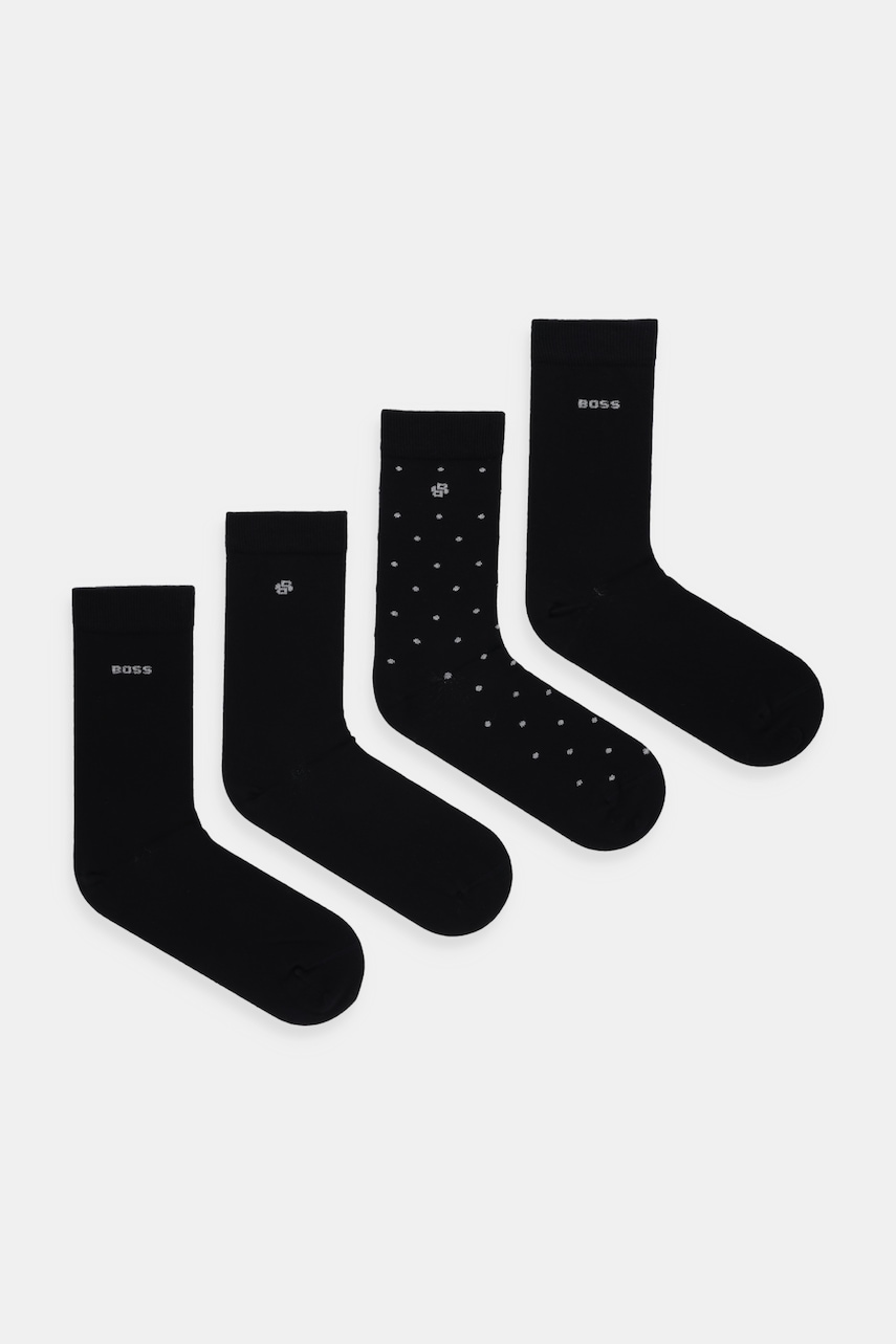 BOSS șosete 4-pack culoarea negru, 50546742