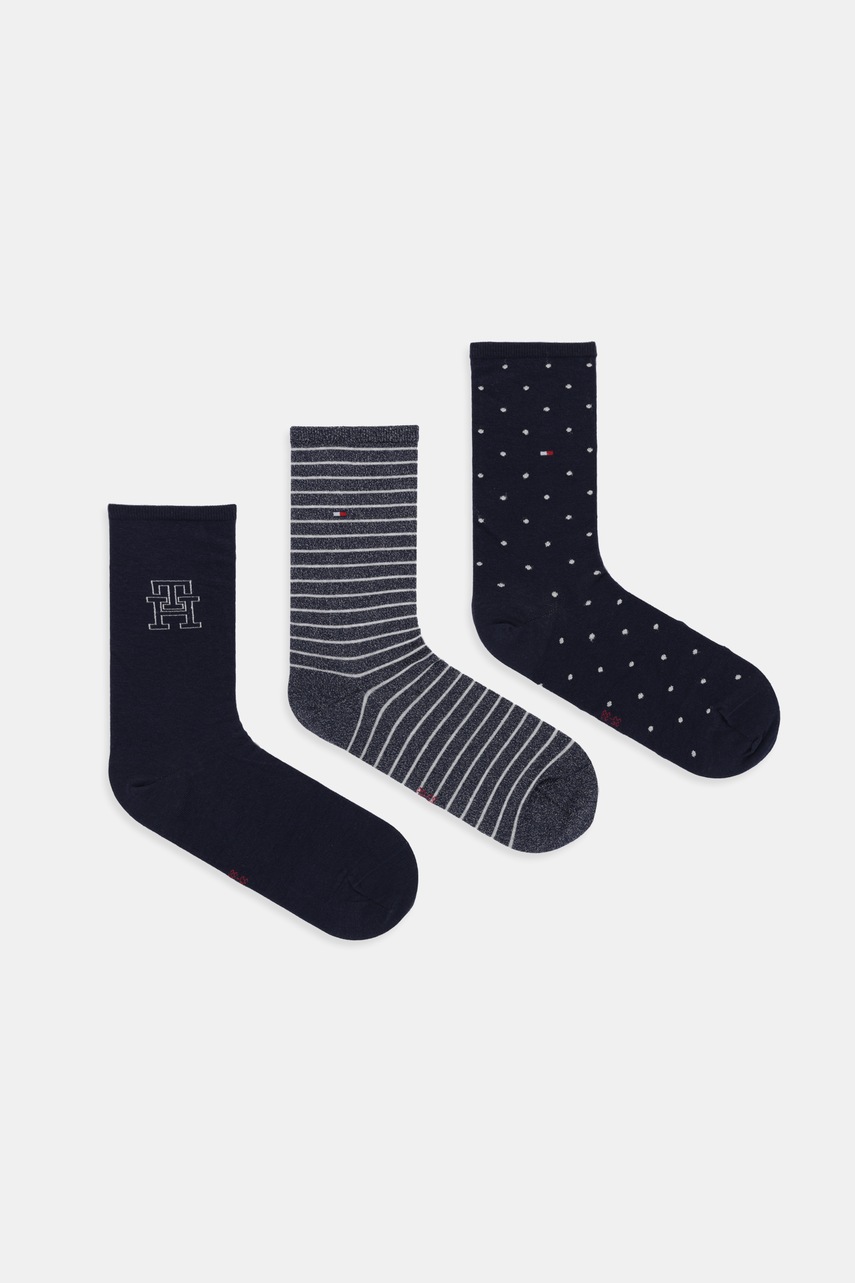 

Чорапи Tommy Hilfiger (3 чифта) в тъмносиньо 701236464, Тъмносин