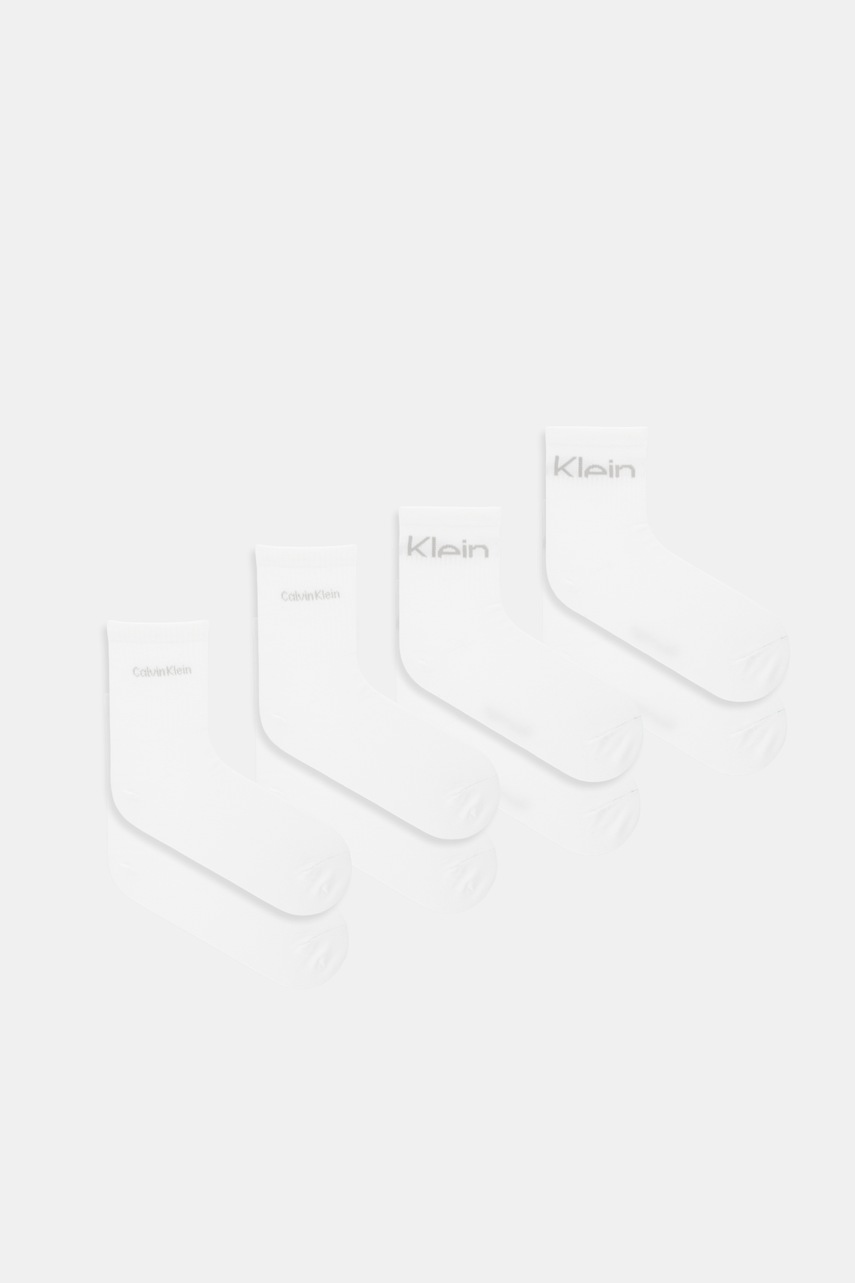 Levně Ponožky Calvin Klein Jeans 4-pack bílá barva, 701238244