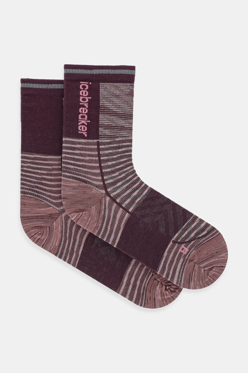 Icebreaker șosete Run+ culoarea bordo, IB0A578X0HW1