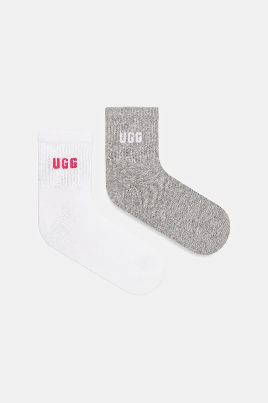 Levně Ponožky UGG QUINLIN 2-pack šedá barva, 1171623