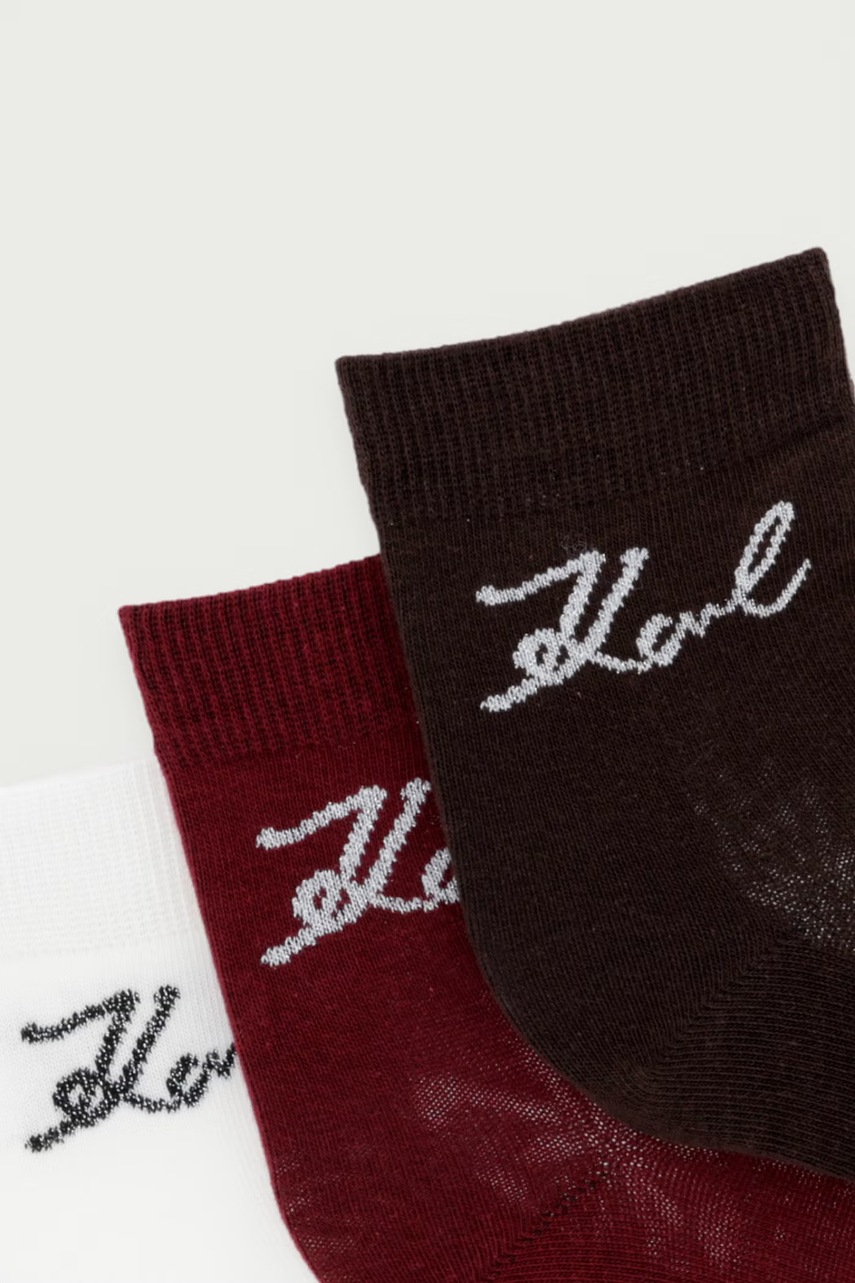 Karl Lagerfeld Κάλτσες Γυναικείες με βαμβάκι K/SIGNATURE 3-pack