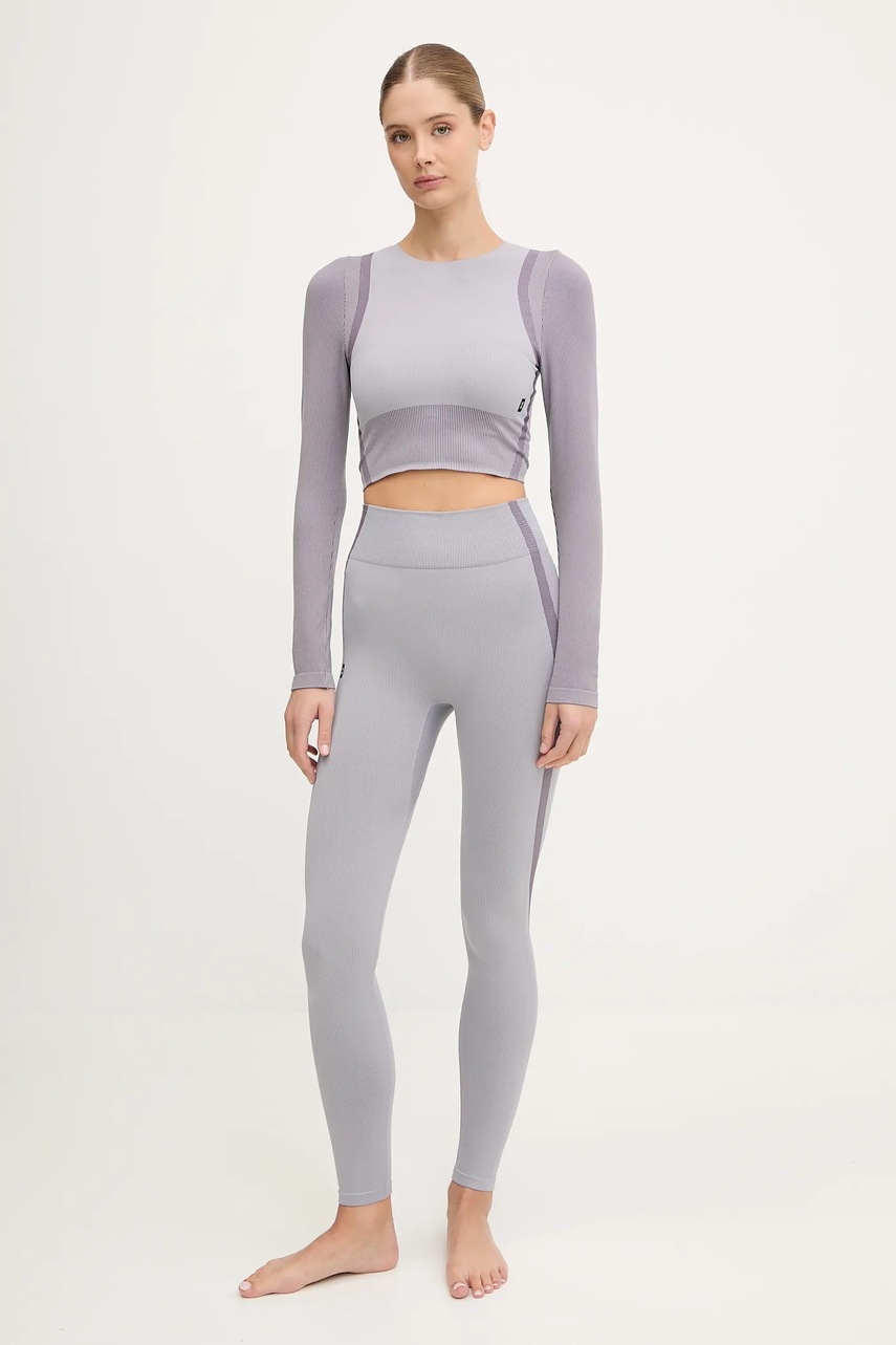 Леггинсы для йоги ON running Studio цвет фиолетовый узор 1WF10353857