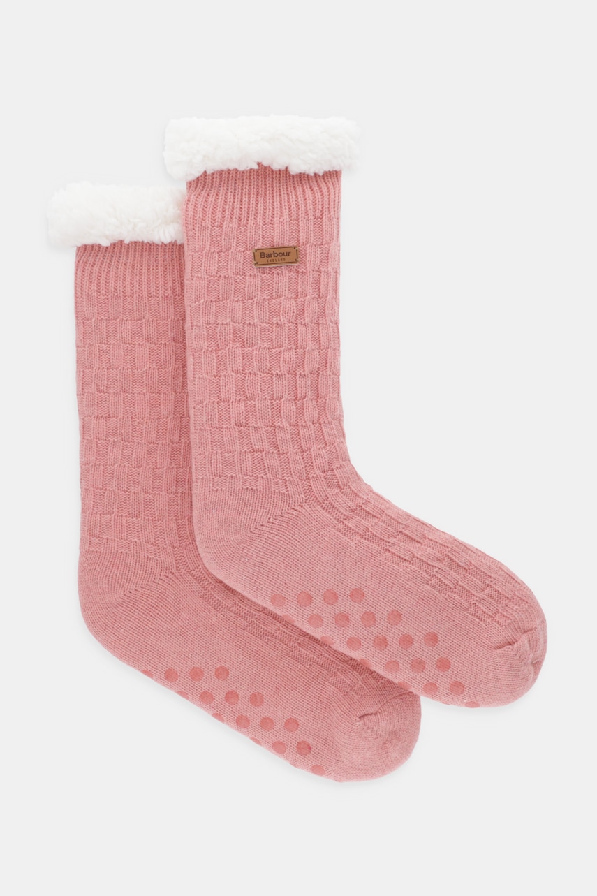 Barbour șosete din amestec de lână culoarea roz, LAC0297