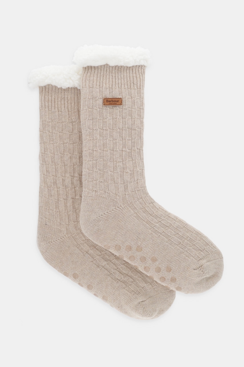 Barbour șosete din amestec de lână culoarea maro, LAC0297