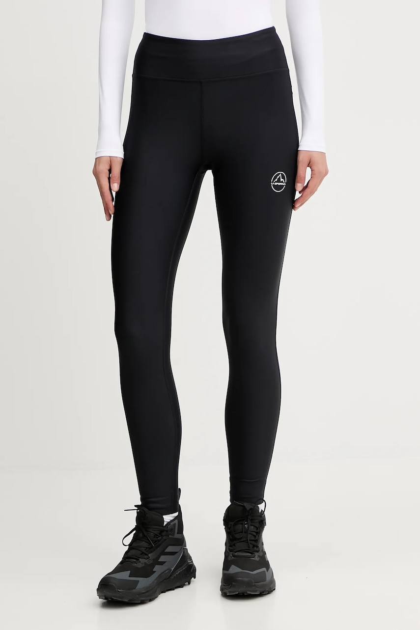 LA Sportiva leggins de antrenament Aerial culoarea negru, uni, ZACG008