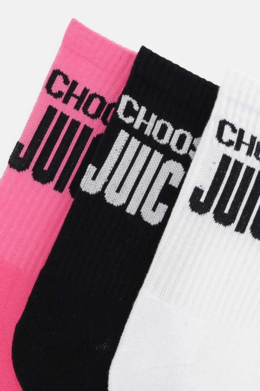 Носки Juicy Couture 3 шт цвет розовый JCAXS125707