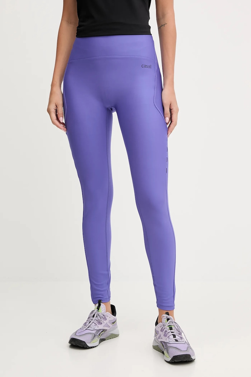Casall leggins de antrenament culoarea violet, uni, 25241
