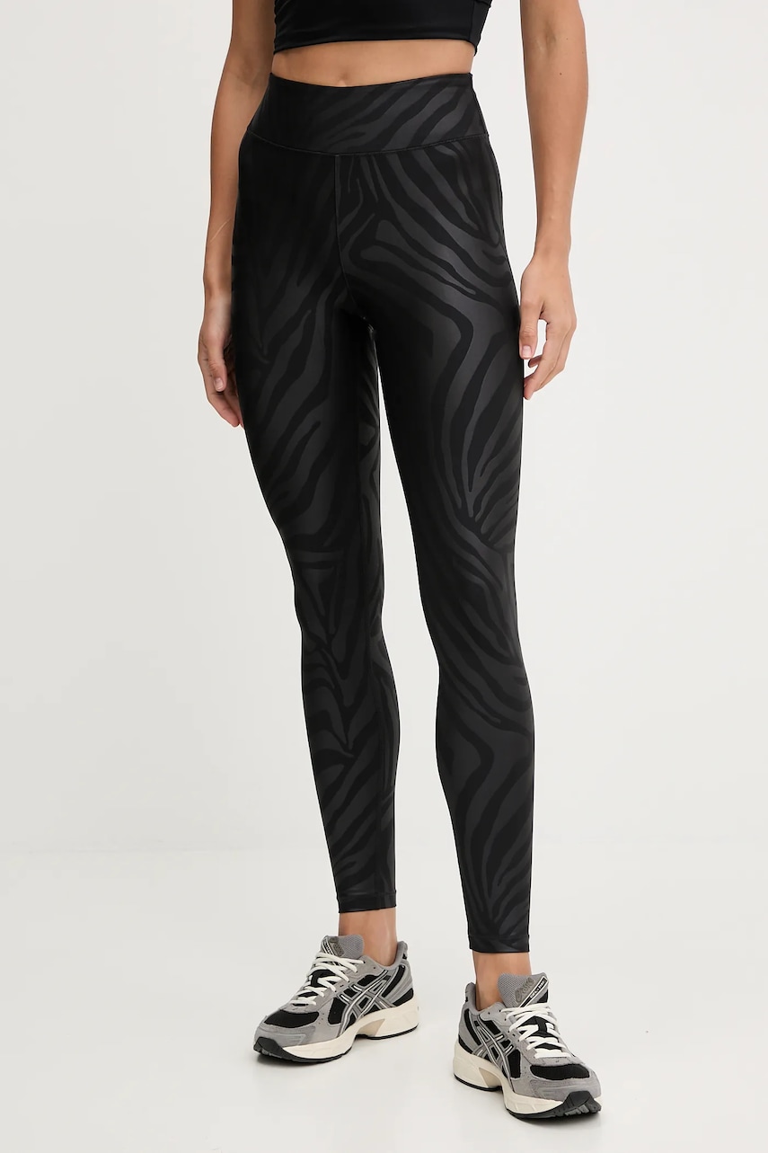 Casall leggins de antrenament culoarea negru, cu imprimeu, 25251