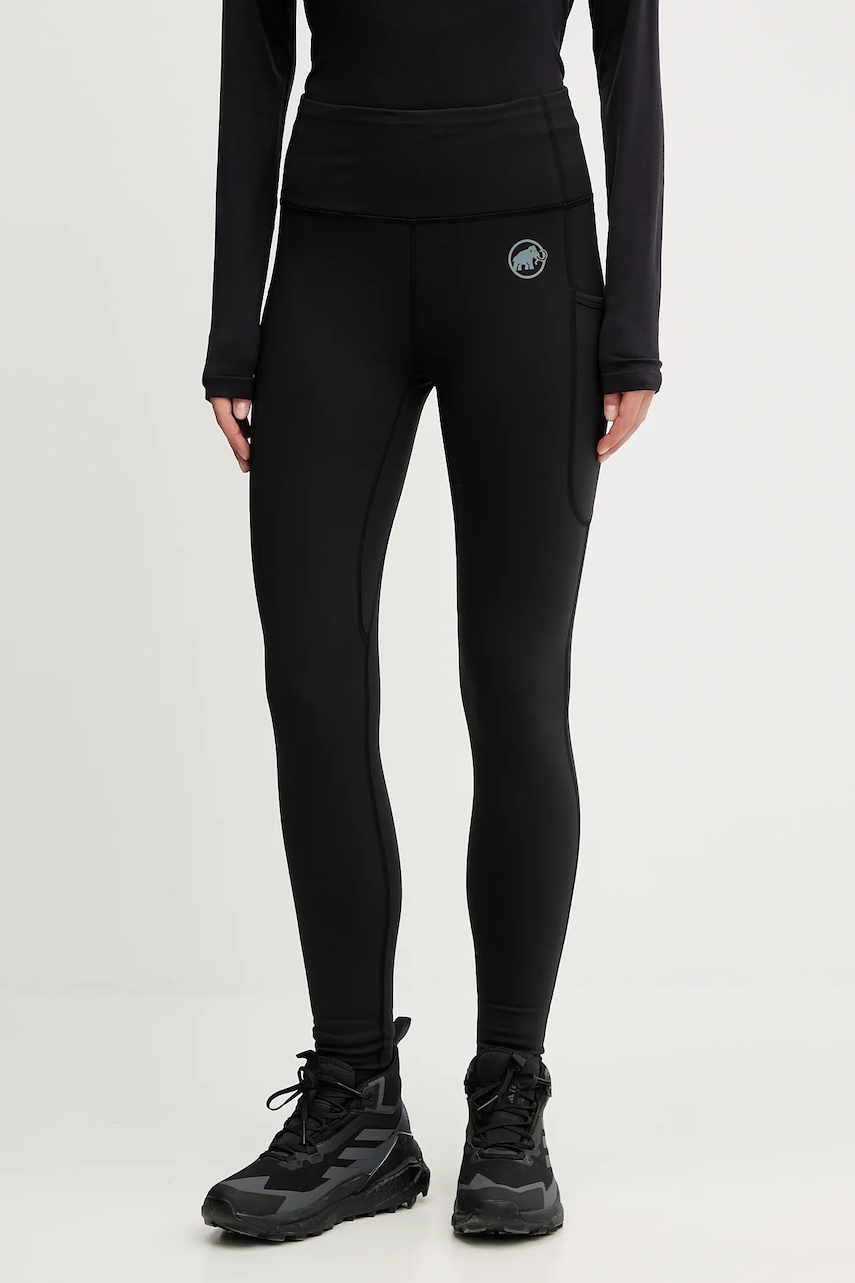 Mammut leggins sport Crag Winter culoarea negru, cu imprimeu, 1022.02700