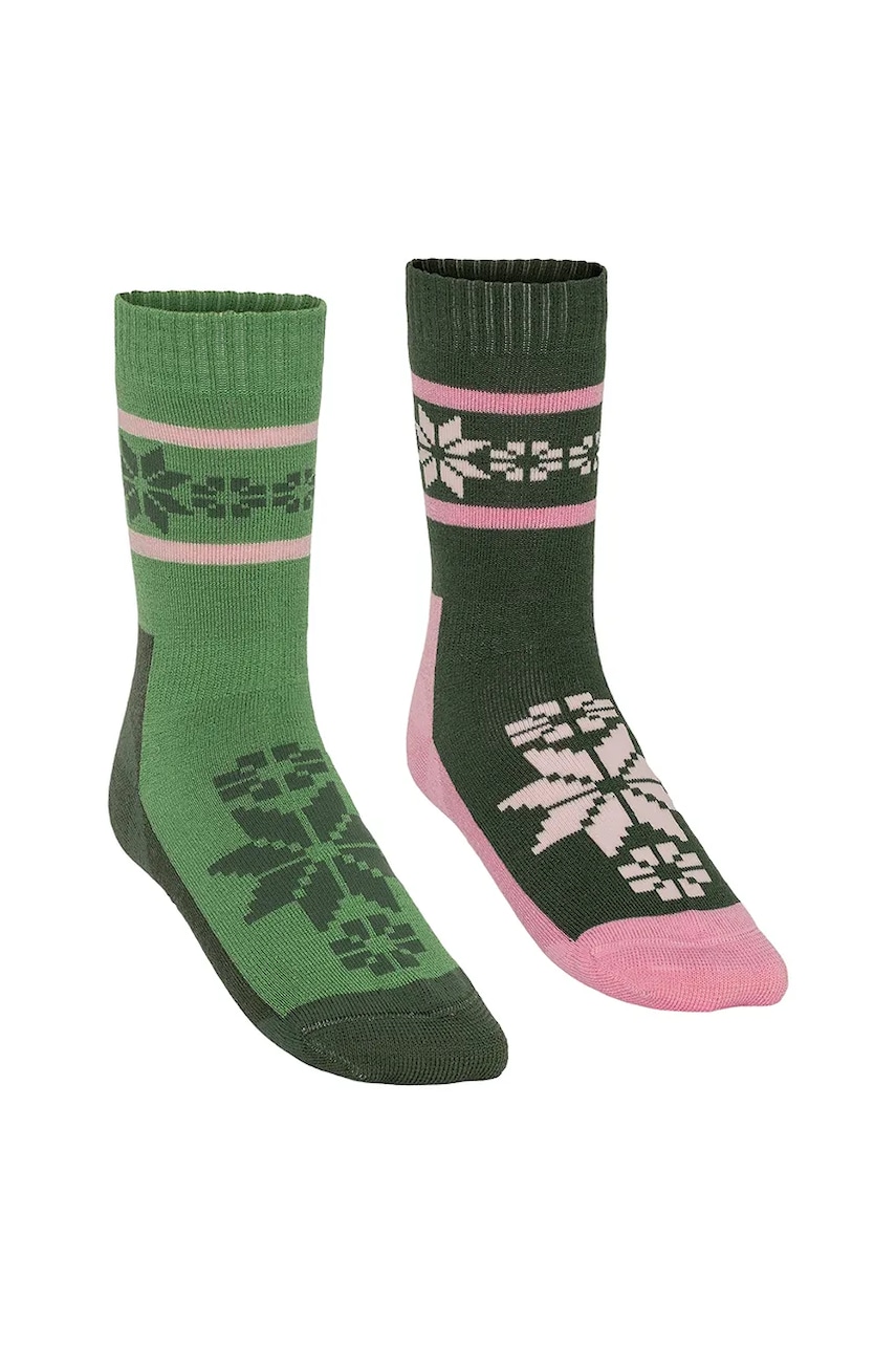 Kari Traa șosete RUSA 2-pack culoarea verde, 611362