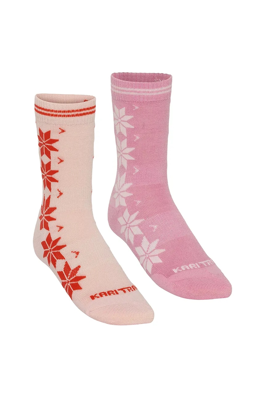 Kari Traa șosete VINST 2-pack culoarea roz, 611374