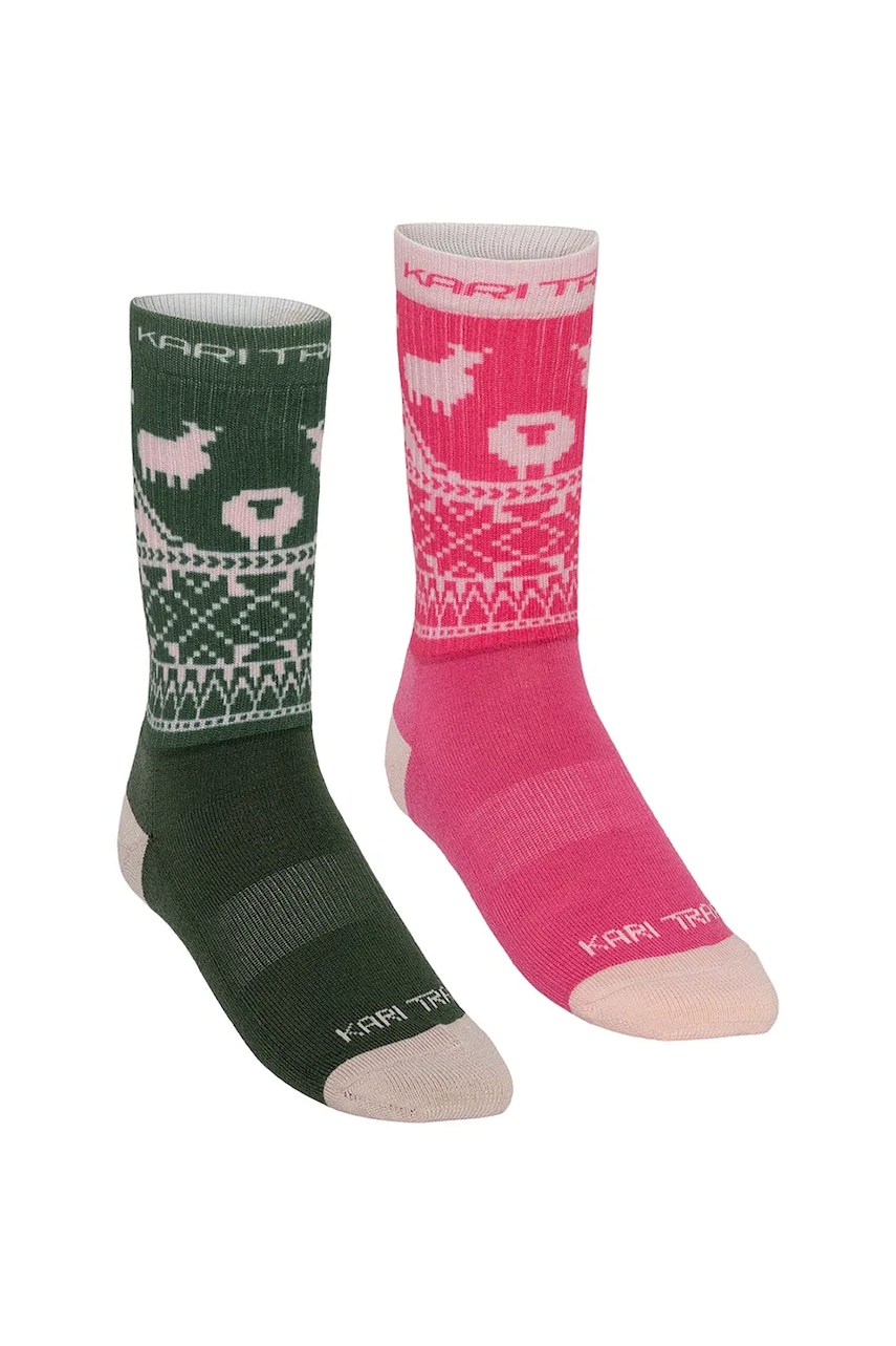 Kari Traa șosete PUFFIN culoarea roz, 611465