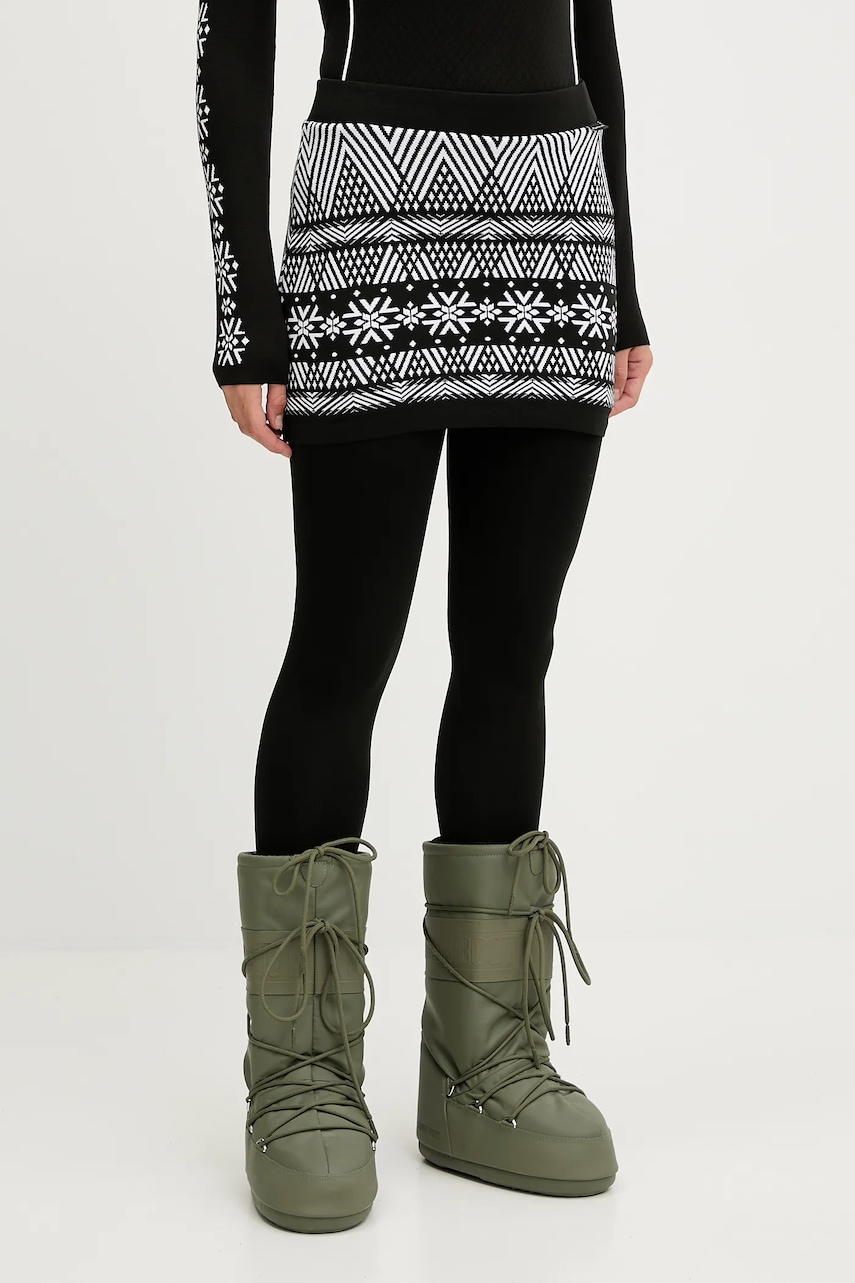 Newland leggins sport LADY SKIRT LEGGINGS culoarea negru, cu imprimeu, N46722.108