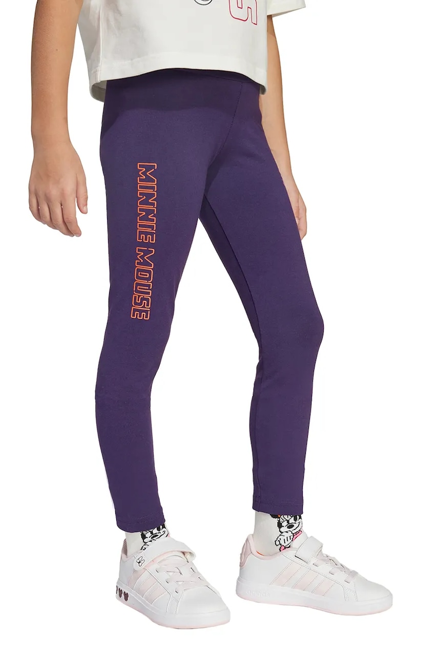 adidas leggins copii culoarea violet, cu imprimeu, JL9192