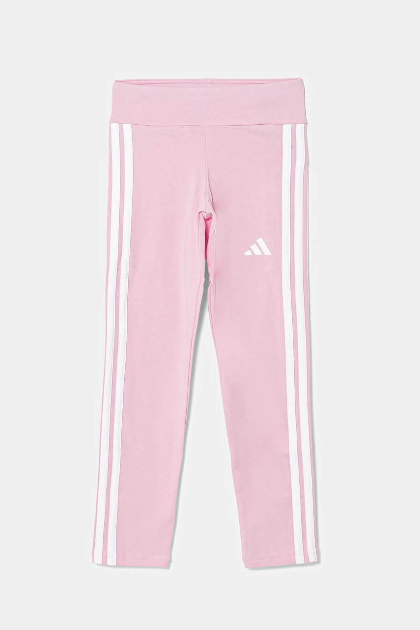 Levně Dětské legíny adidas fialová barva, s aplikací, KB7306