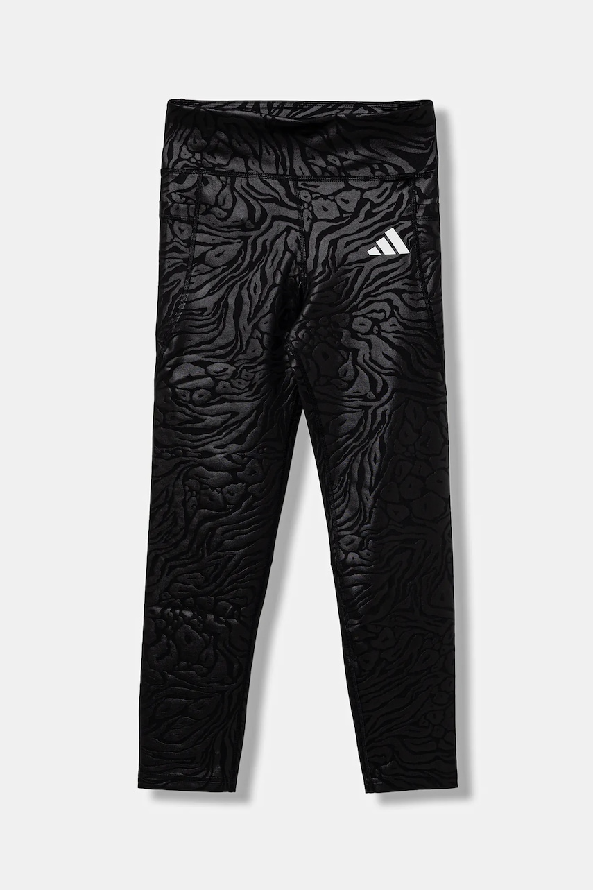 Levně Dětské legíny adidas černá barva, JM3911