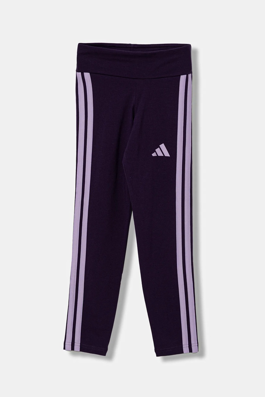 Детские леггинсы adidas цвет фиолетовый однотонные JV7321 Детские леггинсы adidas цвет фиолетовый однотонные JV7321