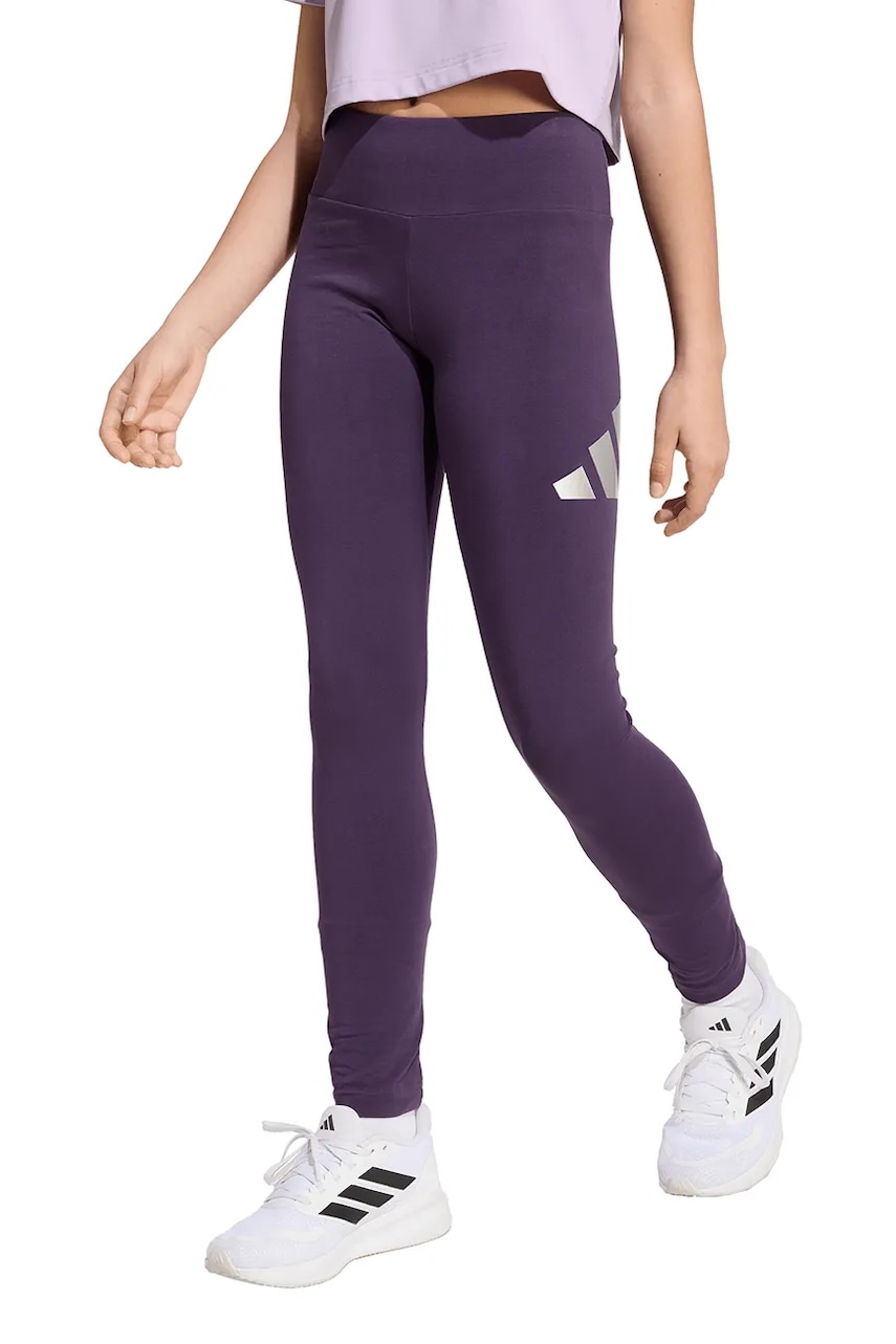 adidas leggins copii culoarea violet, cu imprimeu, JW2411